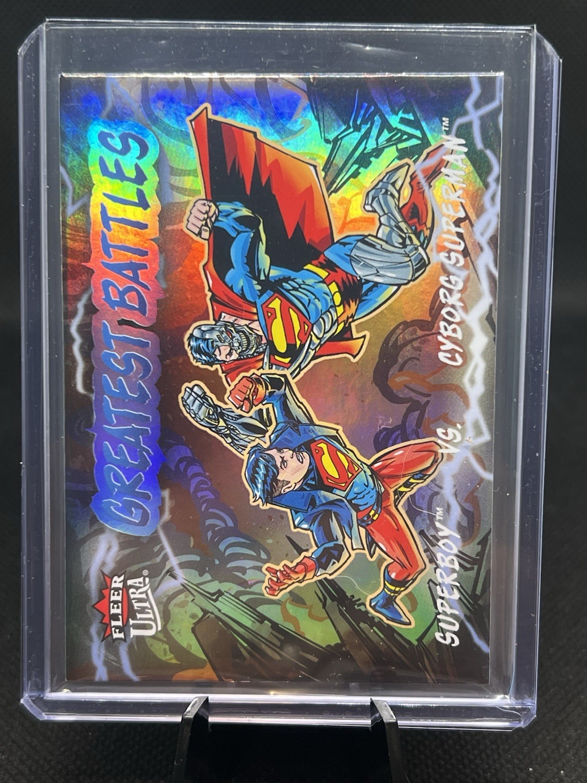 2025 Fleer Ultra Superman Greatest Battles #GB-32 Superboy vs Cyborg Superman