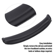 3pcs Headphone Replacement Headband Pad Soft Protein Leather Headband Cushion