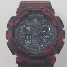 Casio G-shock GA-100CM Camouflage Men's Watch Pre-Owned Great Condition Running