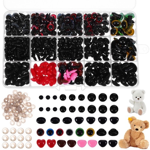 20 Yeux Pailletés Pour Peluches Et Amigurumi - Tailles 12 à 20 Mm, 10 Couleurs Vives, Yeux De Sécurité Crochet Avec Rondelles Scintillantes