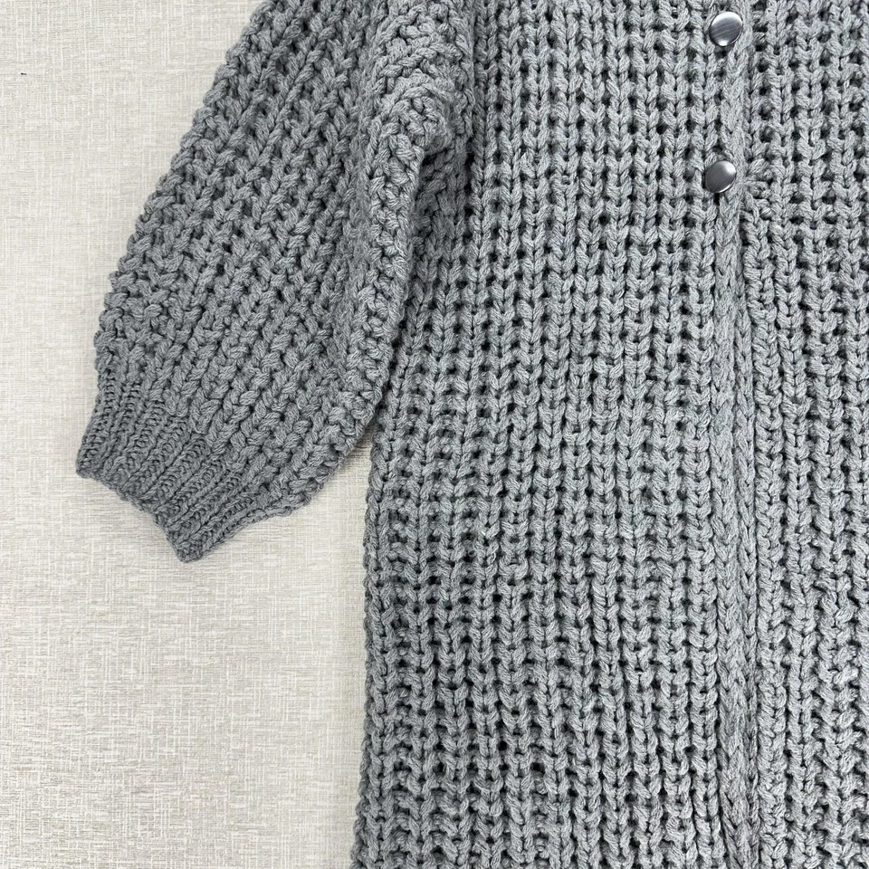 Sanctuary Cardigan Sweater Womens XXL Gray Chunky Knit Button Front Wool Blend - Image 4 of 4