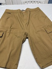 Blu Rock Cargo Shorts Mens Size 36 Light Brown E-50
