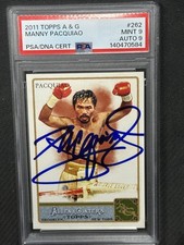 Manny Pacquiao 2011 Topps Allen Ginter Auto Hand Signed PSA 9 Auto 9 #262