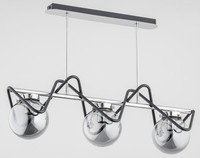 Chrom Schwarz Moderne HäNgelampe Pendelleuchte 3X40W/E14 75X20X48 [Cm]