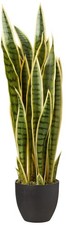 Nearly Natural 33  Sansevieria Artificial Silk Plant Green Leaves Realistic