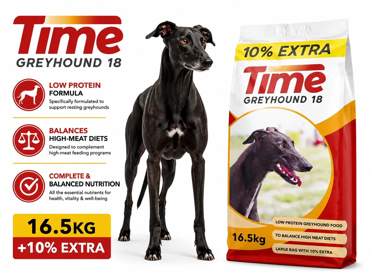 Time Gain 18 Greyhound NEW Greyhound Dog Food 16.5Kg - FREE DELIVERY-
Opens in a new window or tab