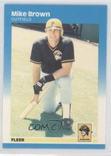 1987 Fleer Factory Set Glossy Mike Brown #607 4h6