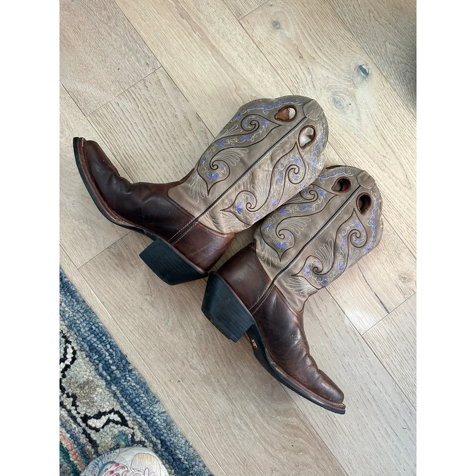 Tony Lama Mujer Botas Occidentales Talla 10 Asena Floral Estilo Dtl RR2016L Vaquera Foto 4 de 4