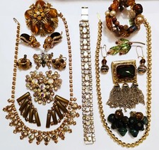 Vintage Lot of Rhinestone, Glass & Beaded Jewelry- Hattie Carnegie, ART, Napier 