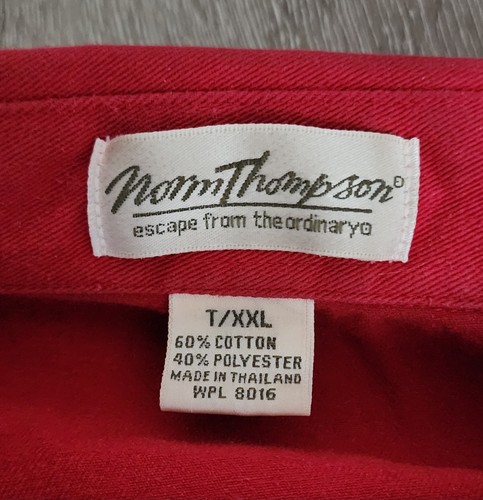 Vintage Norm Thompson Long Sleeve Red Polo Shirt - 2XL - Picture 2 of 3