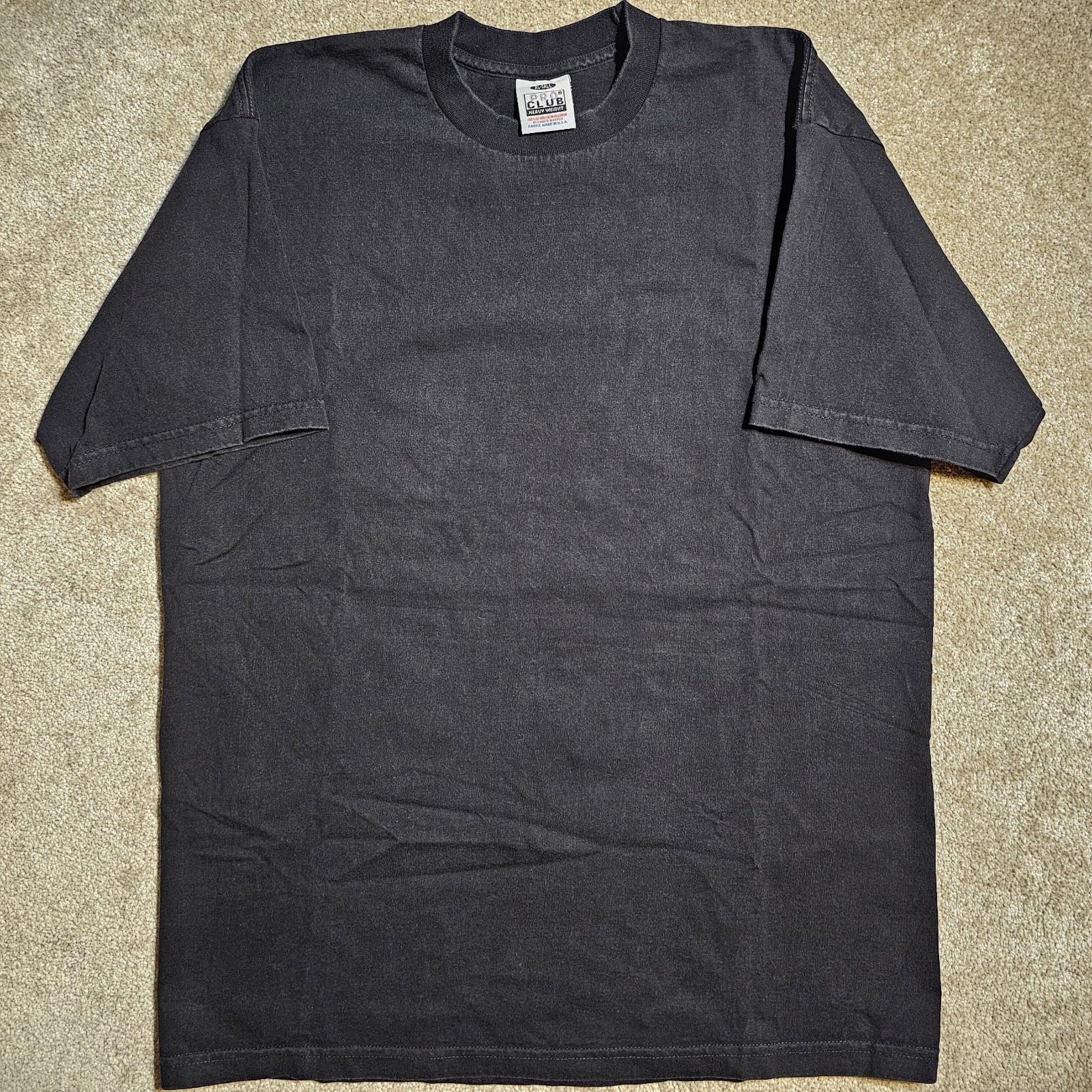 Vintage Y2k PRO CLUB Blank Black XL Tall T-shirt Heavy Workwear Minimal Skate