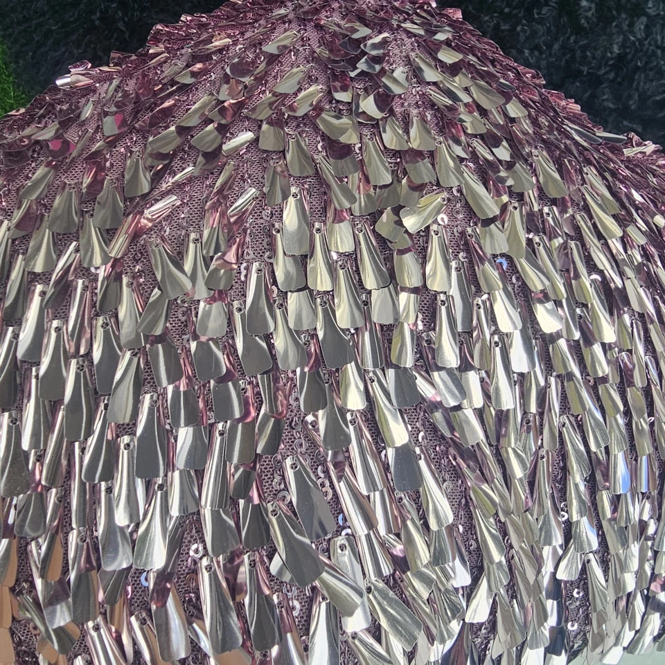 2 Yard Lot Unique Sequin Fabric For Sewing   2 WAY STRETCH MESH BASE - Image 2 of 4