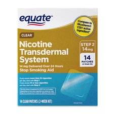 Equate 14mg Nicotine Patch 14ct vs Nicoderm CQ Actv