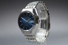 Vintage 1974 Exc 5 SEIKO LORD MATIC 5606-8060 Blue Dial Automatic From JAPAN