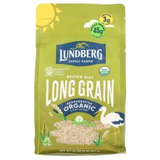 Lundberg Organic Brown Long Grain Rice 32 oz 907 g BPA-Free, Gluten-Free,