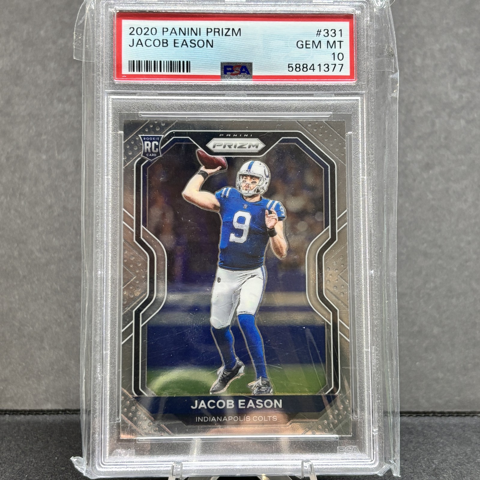 Jacob Eason Indianapolis Colts 2020 Panini Prizm RC PSA 10