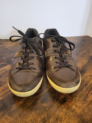 Ecco Biom Hybrid 1 Mens spikeless golf shoes in Dark Brown yak leather 