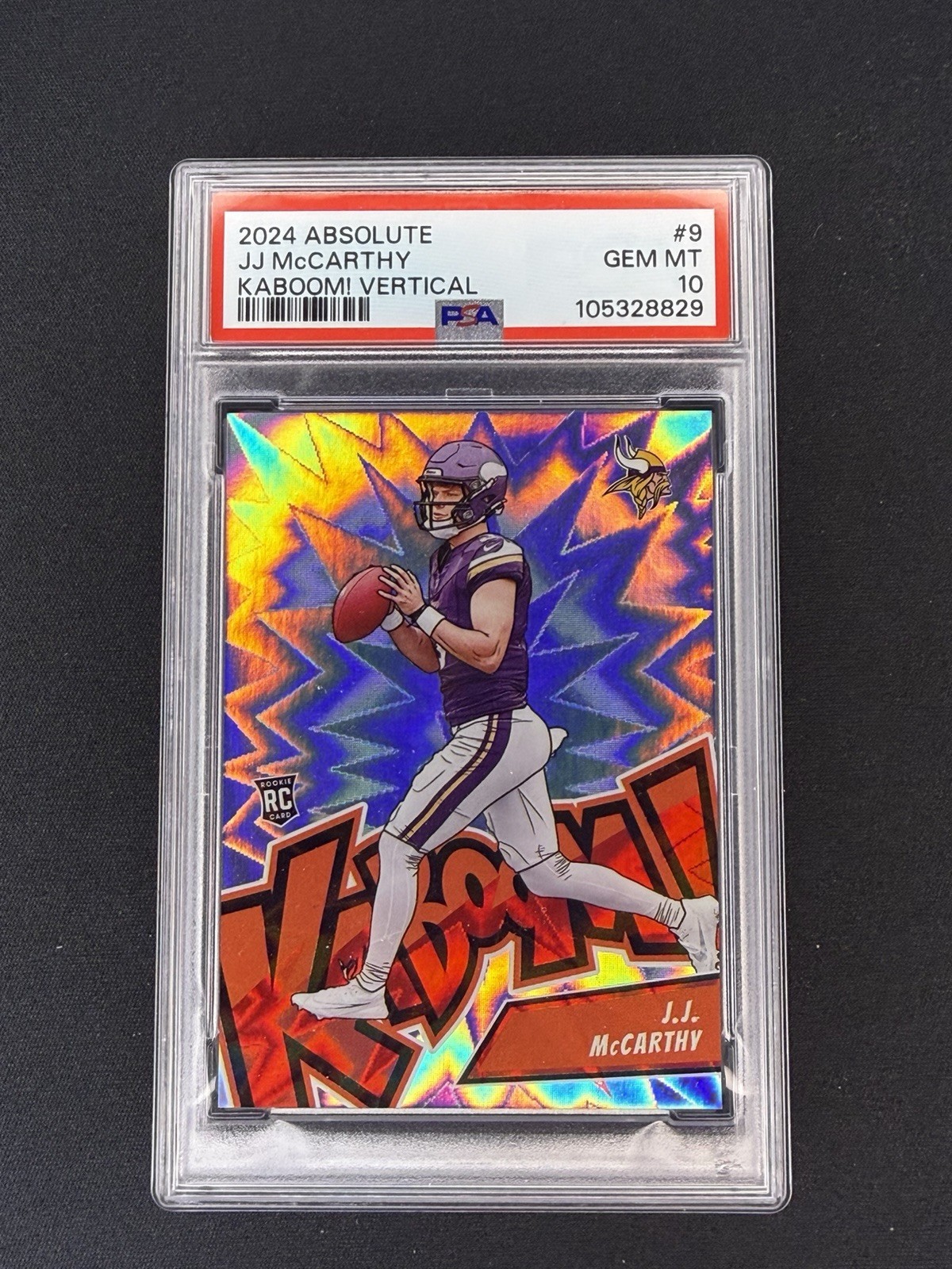 JJ McCarthy Panini Absolute Kaboom! Vertical #9 Base