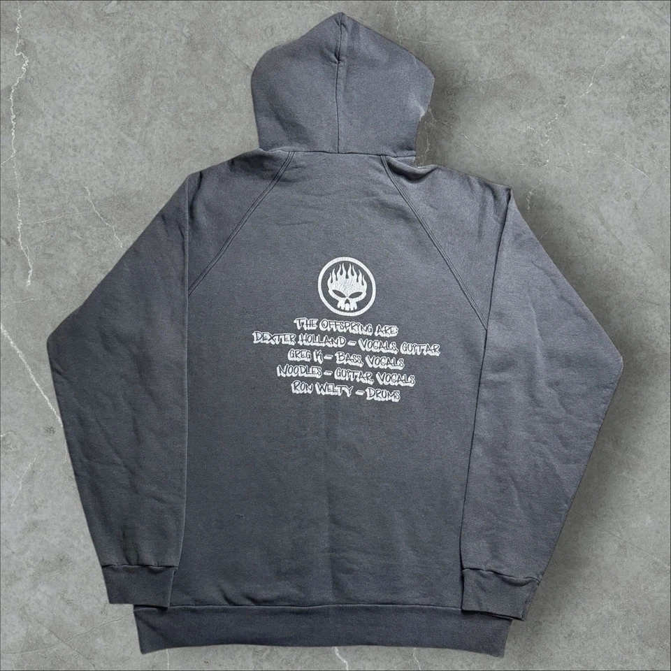 Vintage 90s/00s The Offspring Hoodie European Screen Stars Gray XL - image 2 of 4