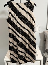 Tahari Arthur S. Levine Diagonal Lace Stripe Sheath Dress