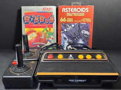 Atari Flashback 9 Gold Console & 2 Factory Sealed Games Dig Dug & Asteroids 