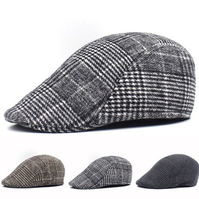 Herren Cap Mütze Warm Cap Sonnenblende Mode Baseball Flach Outdoor Vintage