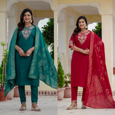 Women Premium Roman Silk Kurti Readymade Designer Tunic Top Indian Party Wear