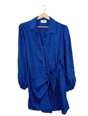 VICOLO Langarmkleid Damen Kleid Gr. DE 36 blau Casual-Look