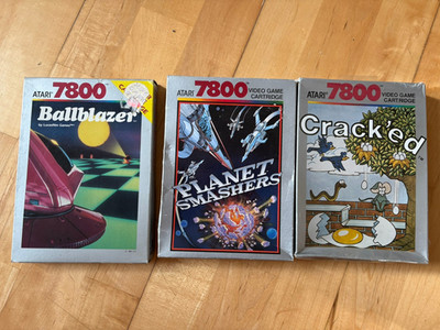Atari 7800 Spiele Ballblazer, Planet Smashers & Crack ed