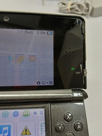 NINTENDO 3DS COSMO BLACK CTR-001: TESTED / WORKING With Case And Charger