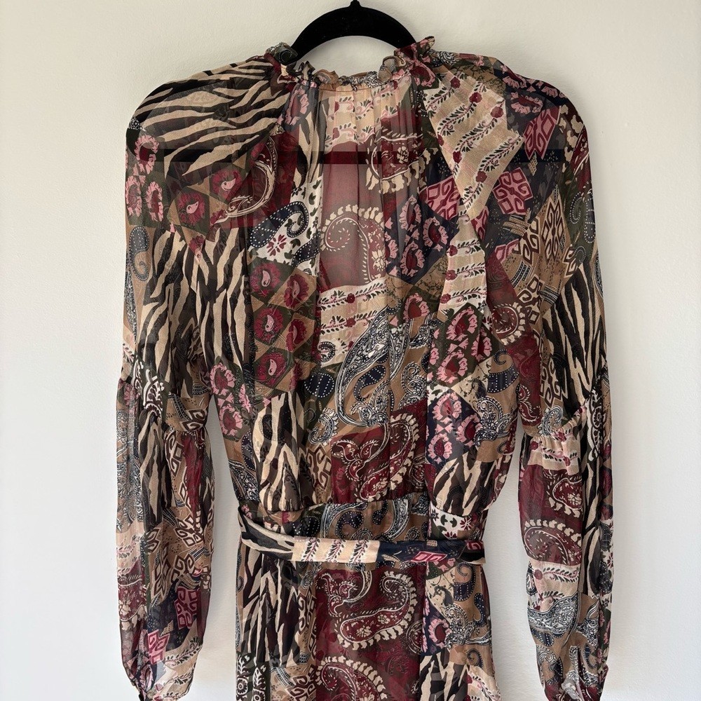 Veronica Beard Isra Multicolor Patchwork Print 10… - image 12