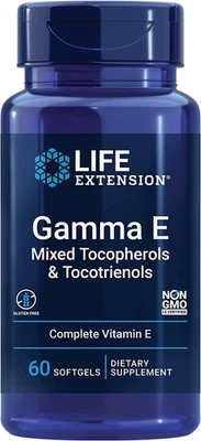 Life Extension Gamma E Mixed Tocopherols Tocotrienols 60 Softgels - Expiry 01/26