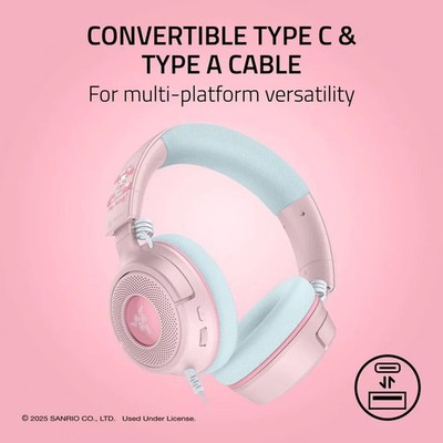 Razer Kraken V4 X Wired Gaming Headset - My Melody Edition | eBay