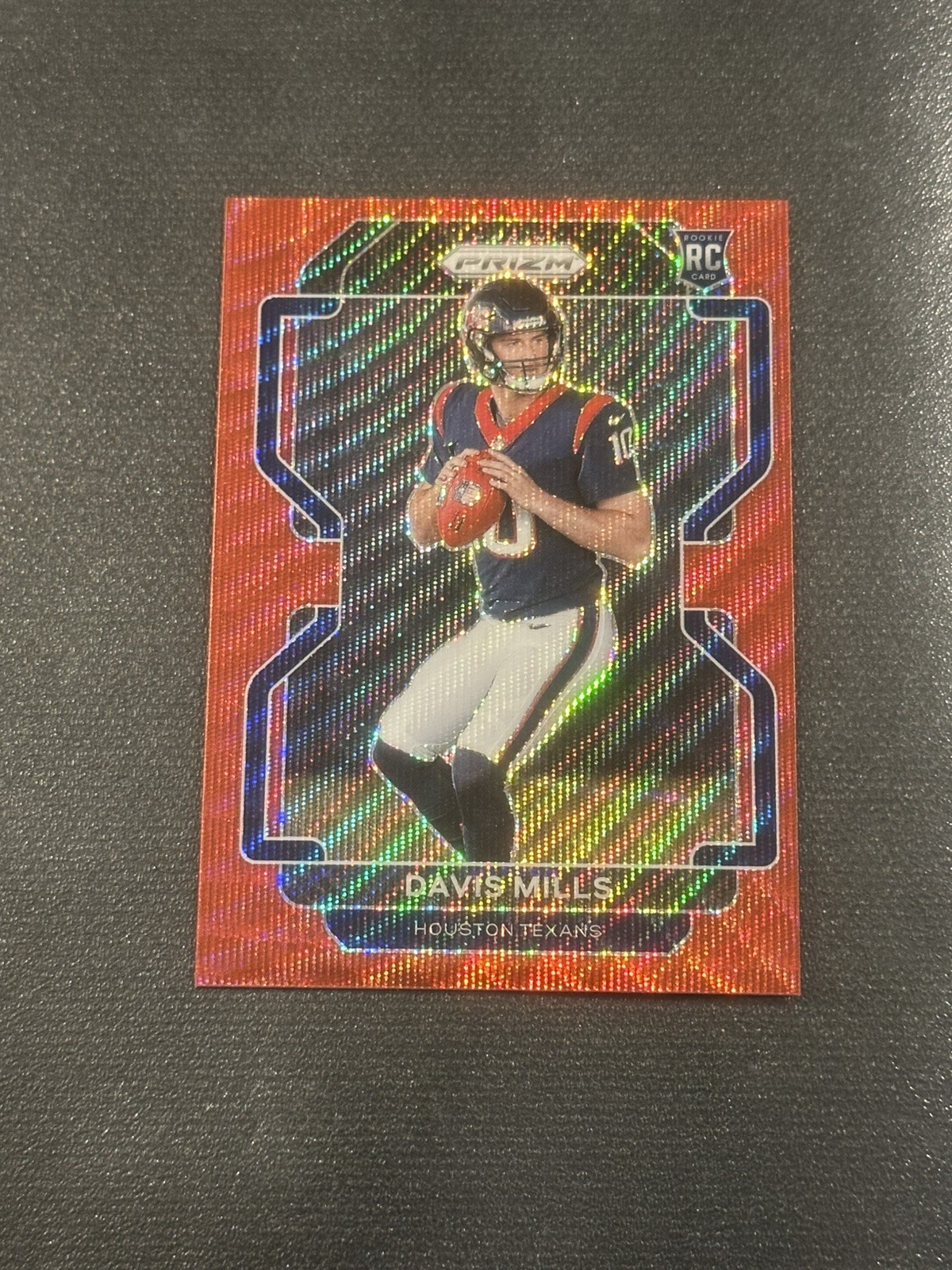2021 Panini Prizm Rookie Davis Mills #352 Red Wave Prizm 55/149 (RC)