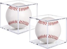 2 Pack Baseball Display Case UV Protected Acrylic Baseball Holder Display case