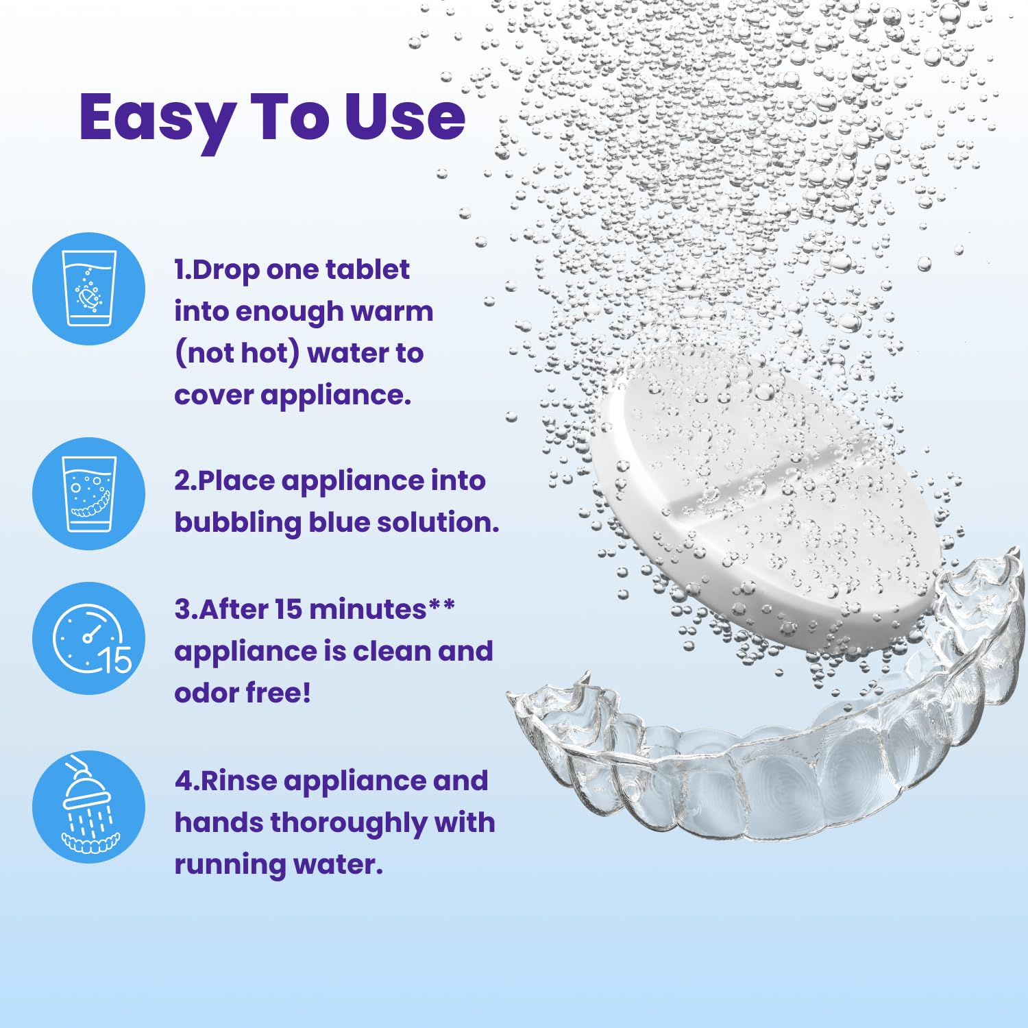 Tablets for Cleaner Retainers and Dental Appliances - 96 Count | eBay