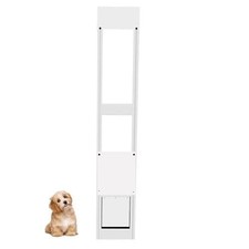 Sliding Glass Door Pet Door Insert Adjustable 76  81" Patio Cat Dog Door