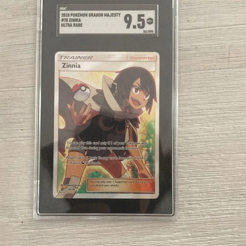 Pokémon TCG 2018 Dragon Majesty Zinnia 70/70 Ultra Rare Full Art SGC 9.5