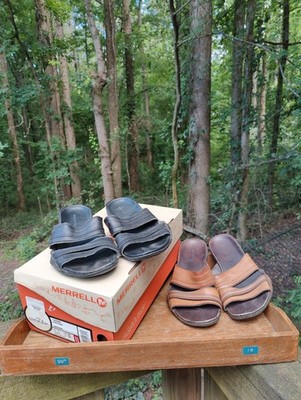 Merrell Womens Piccolo Sandals Leather 2 Pair Slide Slip-On Sz 7