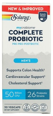 Solaray Mens Complete Probiotic 50 Billion Cfu 30 Capsules