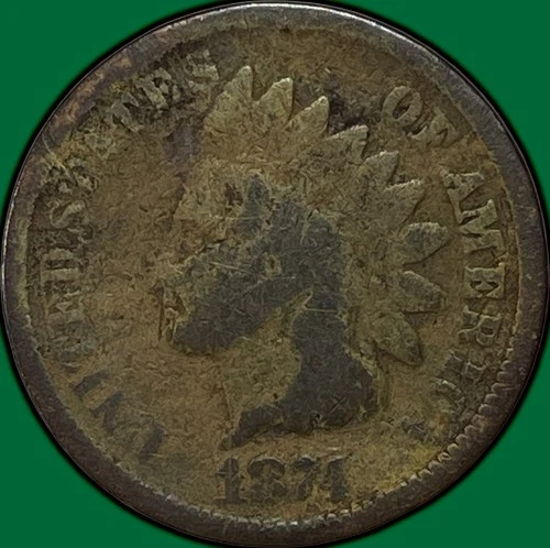 1874 Indian Head Cent Good G Coin #36848