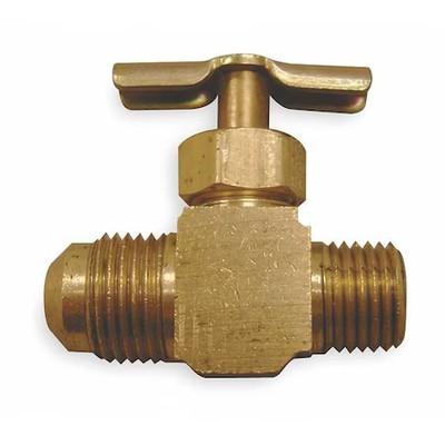 Weatherhead 530 Needle Valve, Straight, Brass, 1/8  X 1/4In