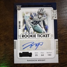2021 Panini Contenders - Rookie Ticket Nahshon Wright #269 (AU, RC)