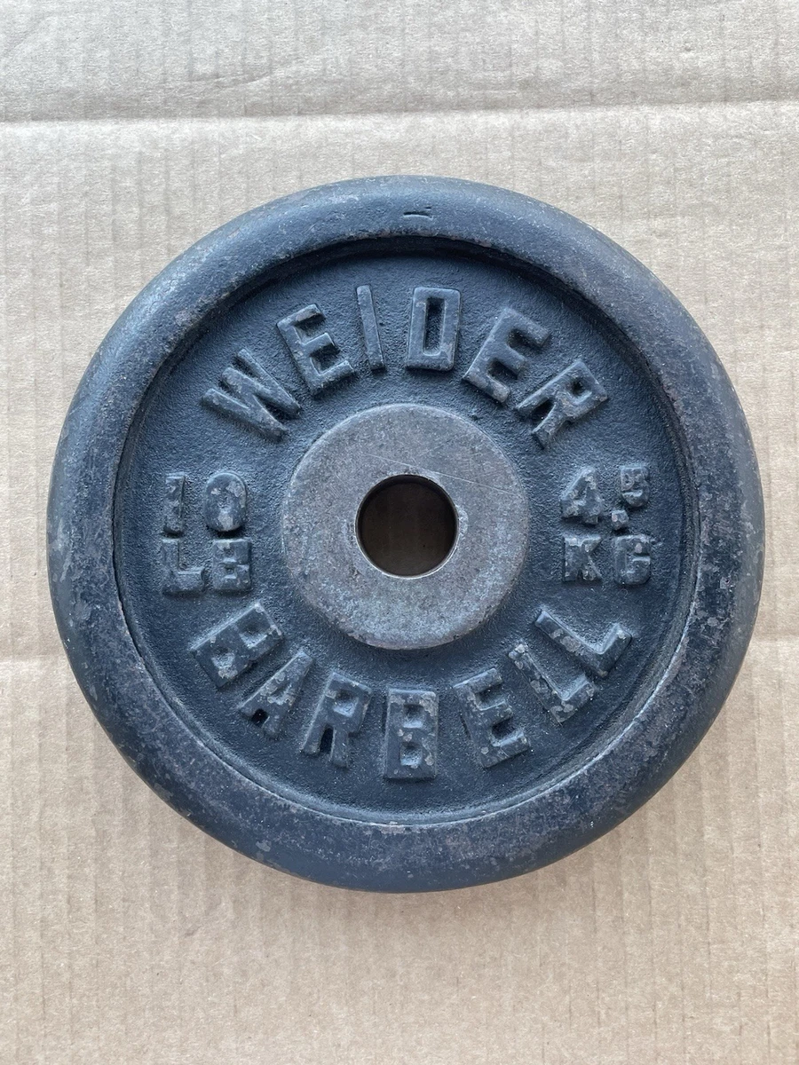 Paires De Poids Chromés Weider 10 Lb Vintage - Pour Barre Standard, Fitness Rétro