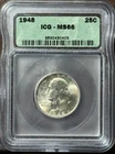 FIRE SALE 1948-P  ICG Graded MS-66 Washington Quarter 90% SILVER  FREE SHIPPING