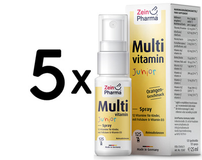 5 x Zein Pharma Multivitamin Junior - 25ml Spray (479,60 EUR/L)