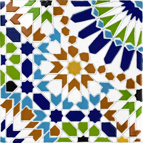 Moroccan Ceramic Wall Tiles Tunisian Colored Decorative 12 Tiles -Fara - Picture 2 of 6