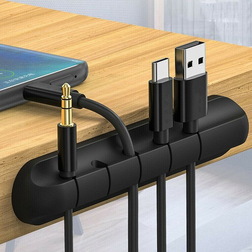 2 Pack 7 Clips Cable Organizer Cord Management Charger Desktop Clip Wire Holder - Picture 2 of 15