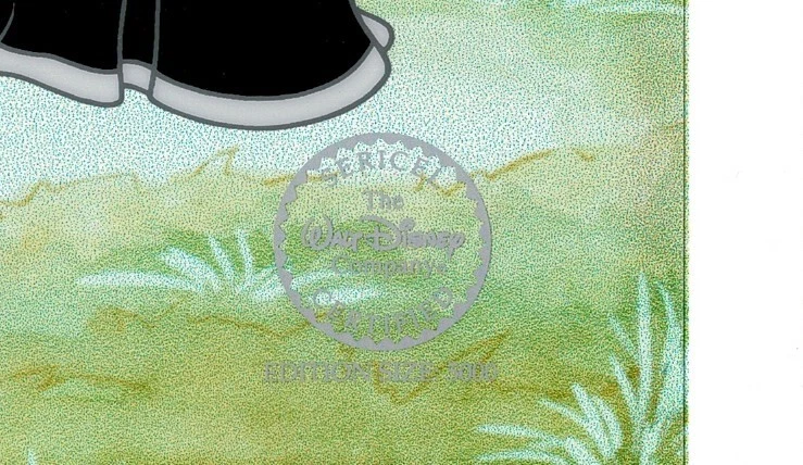 Snow White and the Seven Dwarfs Animation Sericel Disney Signed Frank Ollie OHC - Image 2 of 2