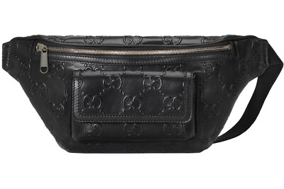 Gucci GG Embossed Belt Bag (Black)